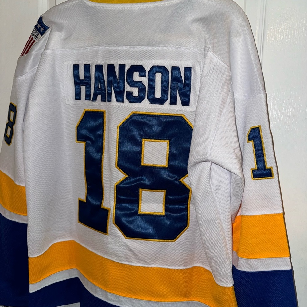 Hanson Brothers Slapshot Hockey Jersey #18 Unisex Small